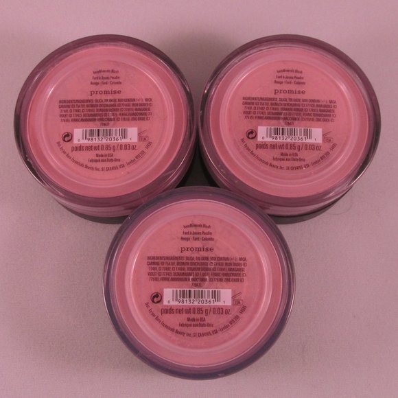 #NWT Original bareMinerals Promise Loose Powder Blush 0.85g/0.03oz - Lot of 3 - Picture 1 of 2